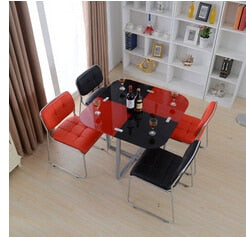 Glass dinner table
