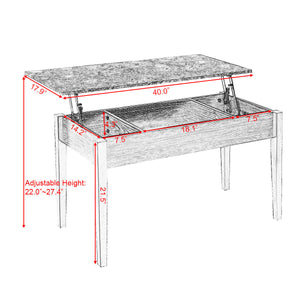 Faux Marble Lift Top